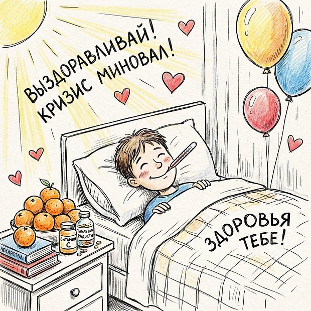 Открытка с добрым утром и с пожеланиями здоровья
