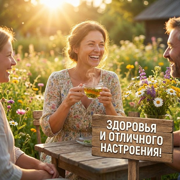 Открытка с пожеланием добра и здоровья
