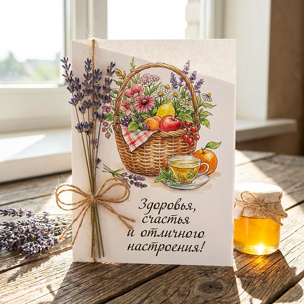 Открытка с пожеланиями здоровья	
