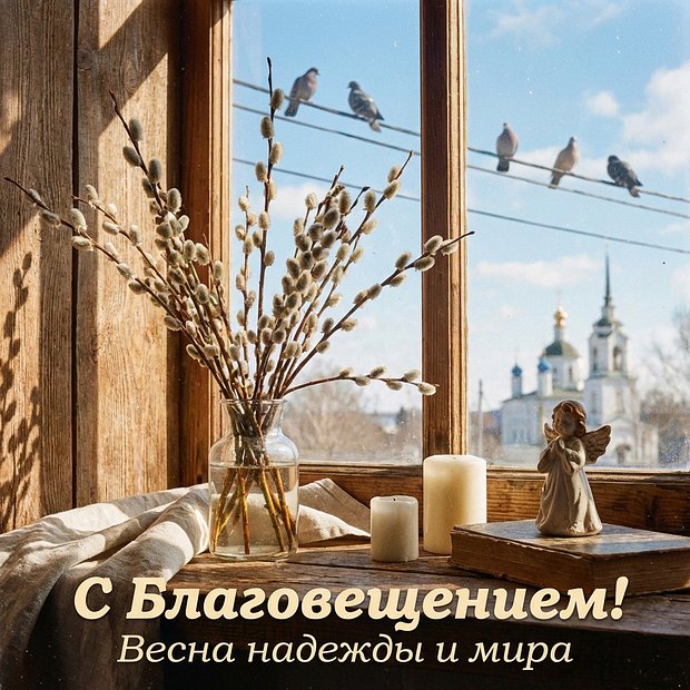 Бесплатная картинка с Благовещением Пресвятой Богородицы
