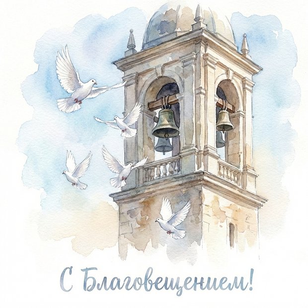 Открытка с Благовещением
