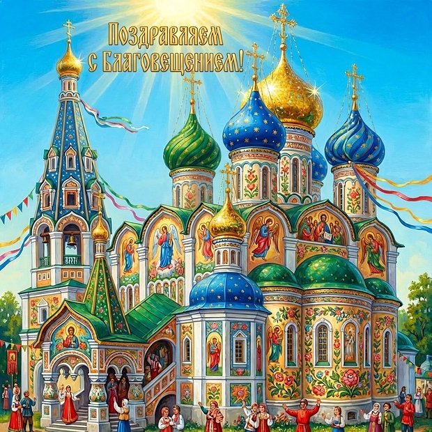 Открытка с Благовещением
