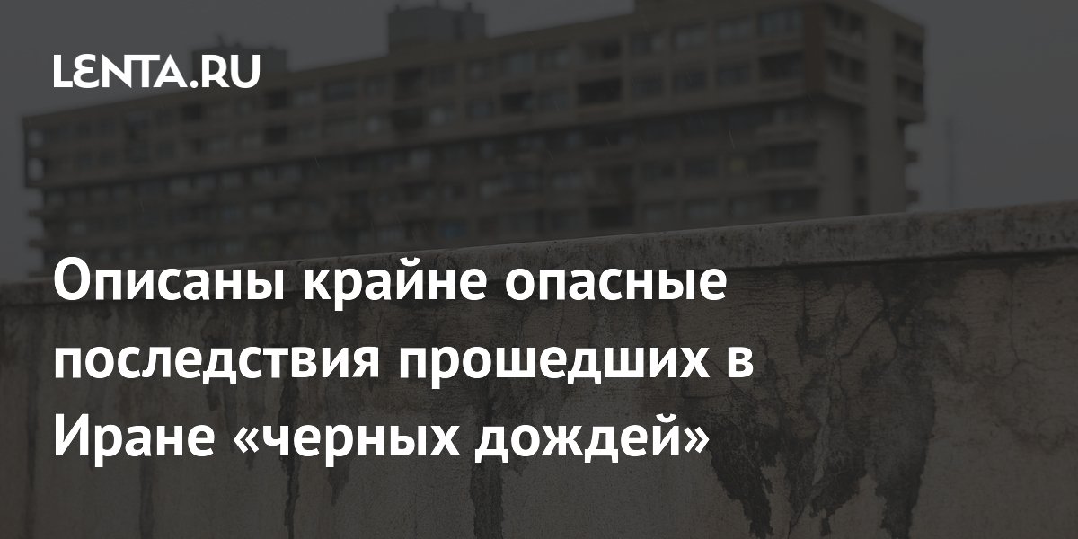 Gallery - Описаны крайне опасные последствия прошедших в Иране «черных дождей»: Происшествия: Мир: Lenta.ru