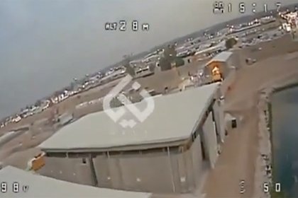 Первый удар по американской базе дроном на оптоволокне сняли на видео