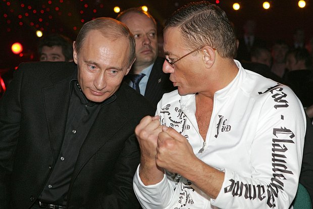 Владимир Путин и Жан-Клод ван Дамм