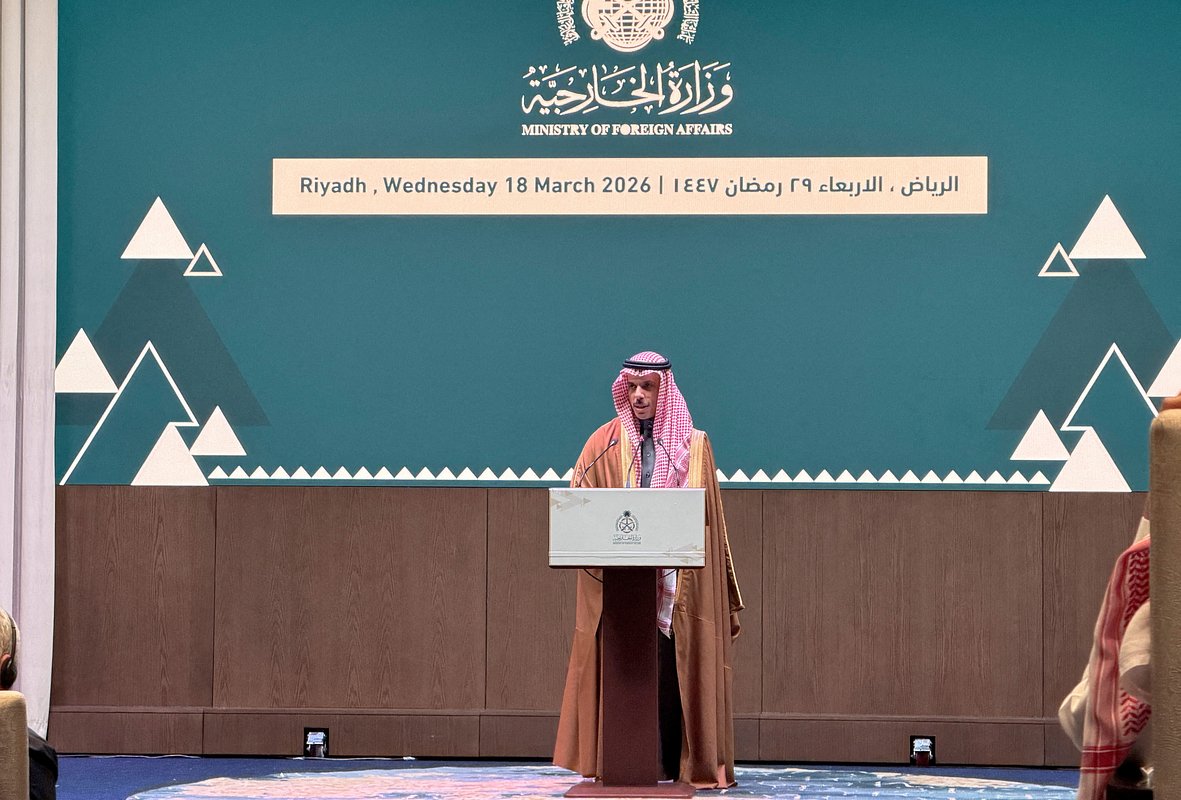 Министр иностранных дел Саудовской Аравии Фейсал бен Фархан Аль Сауд в Эр-Рияде, Саудовская Аравия, 19 марта 2026 года
