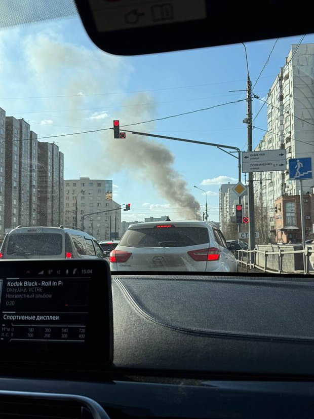 Пожар на рынке в Андреевке