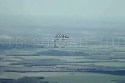 Атаку российского истребителя на самолет ВСУ из засады сняли на видео