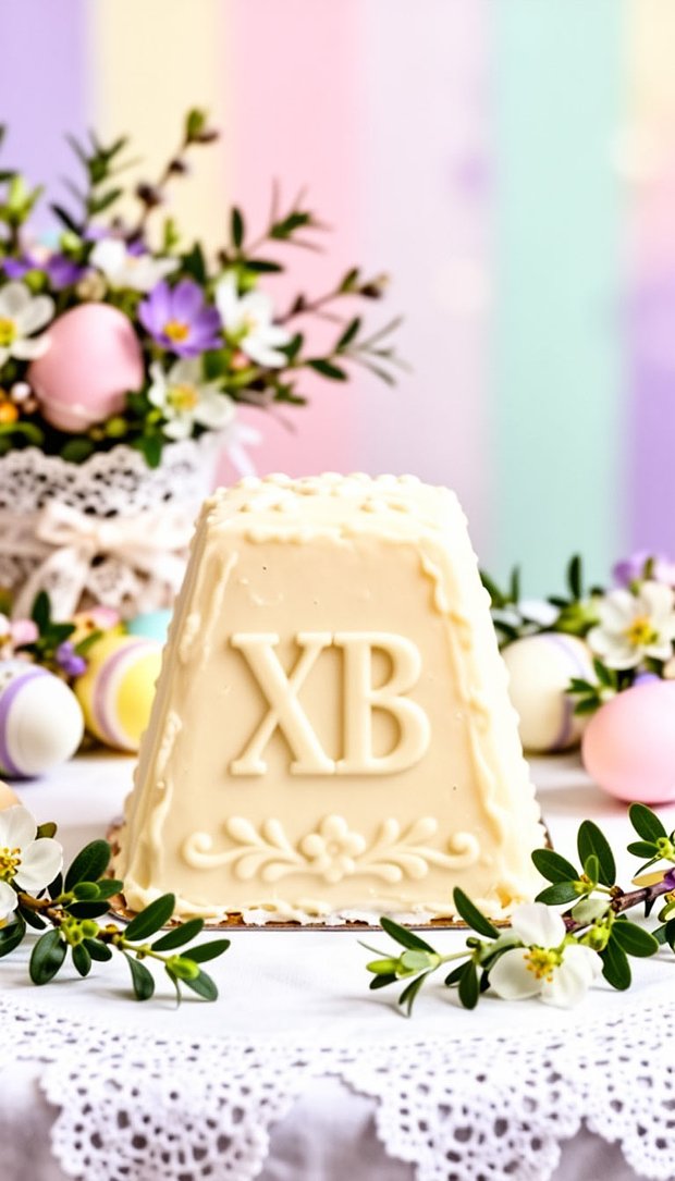 Изображение творожной пасхи на праздничном столе