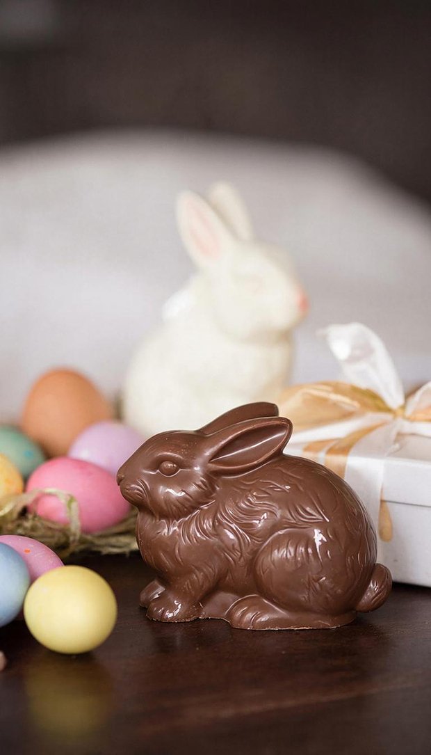 Шоколадный пасхальный кролик, картинка для обоев на телефон