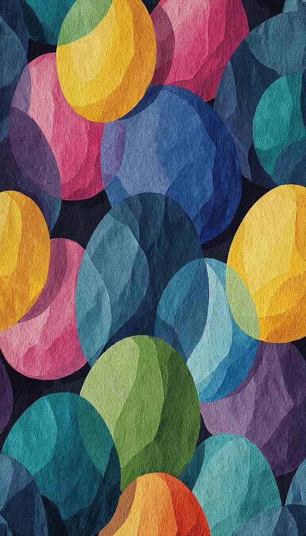 Абстрактные обои на телефон на тему Пасхи