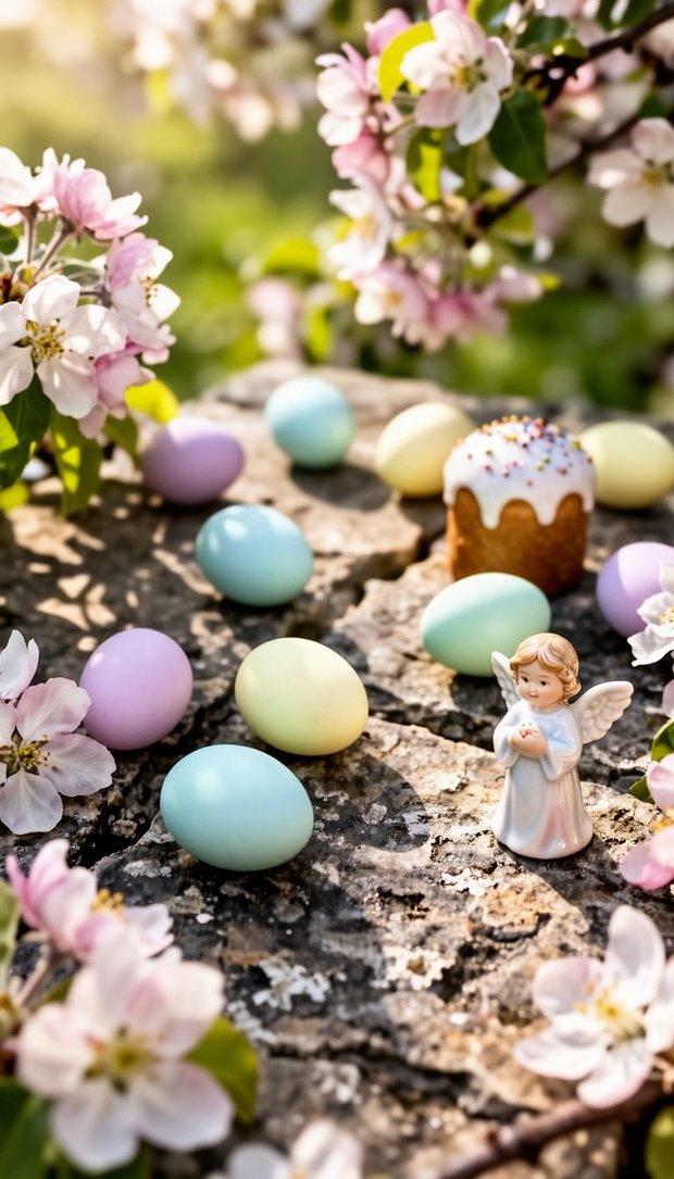 Пасхальные обои для телефона с ангелом