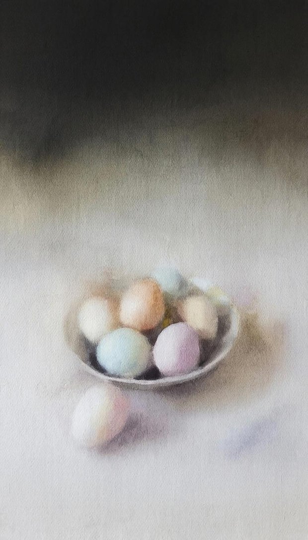 Акварельные пасхальные яйца, обои для телефона