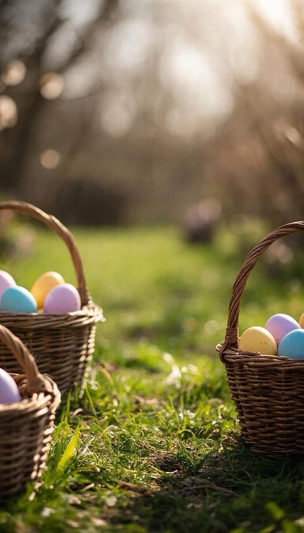 Весенние обои на телефон на тему Пасхи