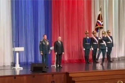 Воинский ритуал с участием Путина попал на видео
