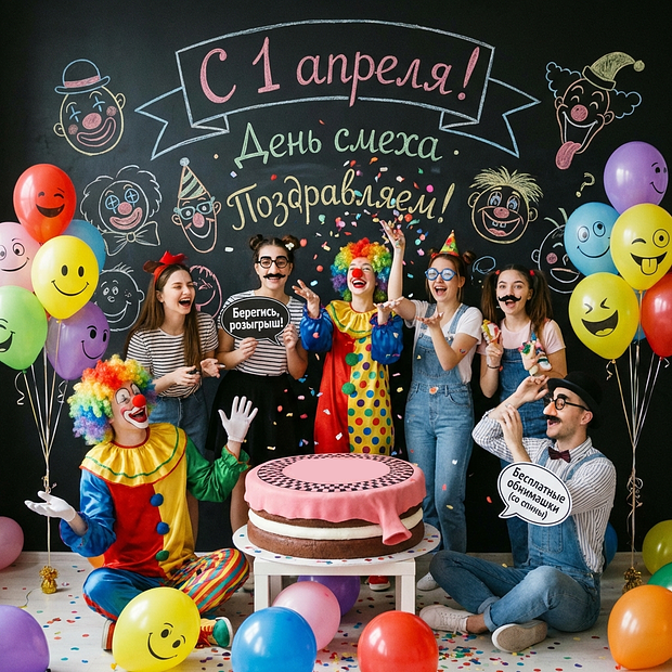 Поздравительные открытки на День смеха к 1 апреля