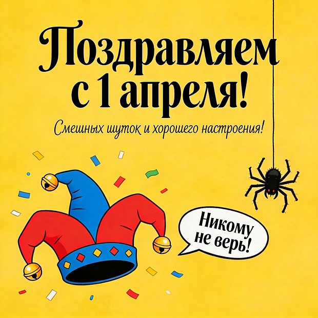 Открытки с Днем смеха
