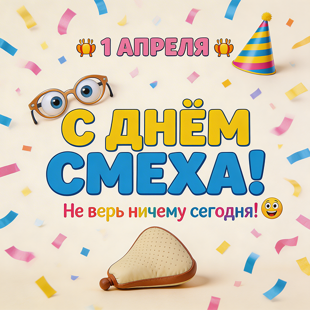 С 1 апреля, веселого дня!

