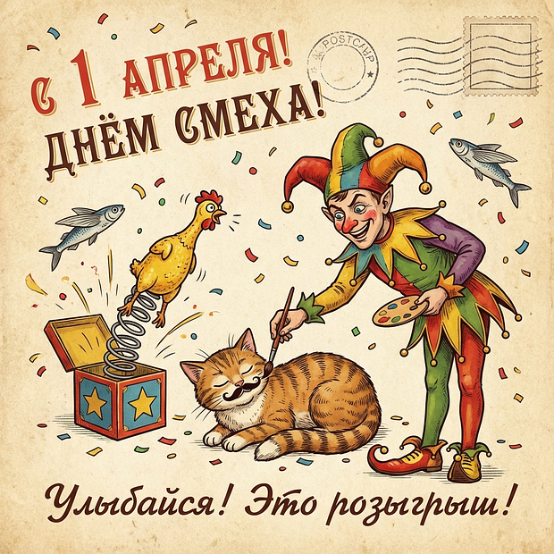 Поздравляю тебя с Днем смеха

