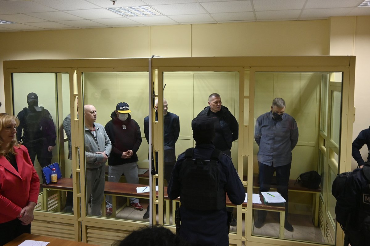 Участники ОПС Кости Большого во время оглашения приговора