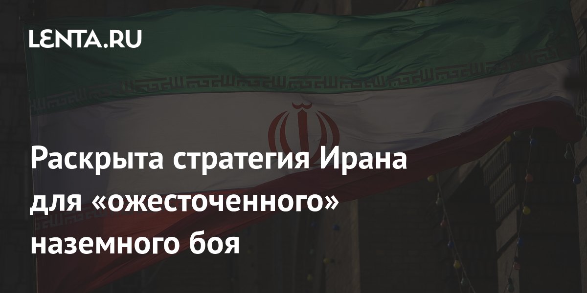 Раскрыта стратегия Ирана для «ожесточенного» наземного боя