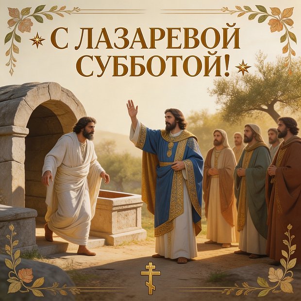 Открытка с Лазаревой субботой
