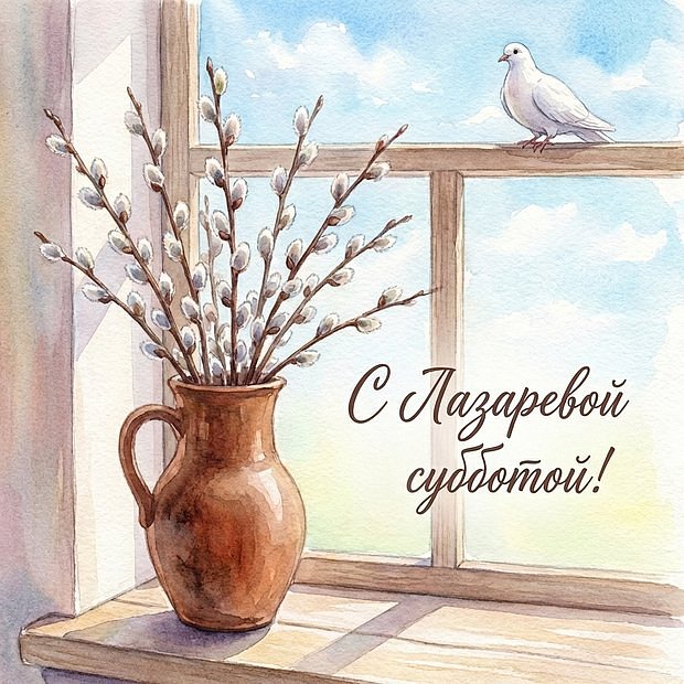 Открытка с Лазаревой субботой