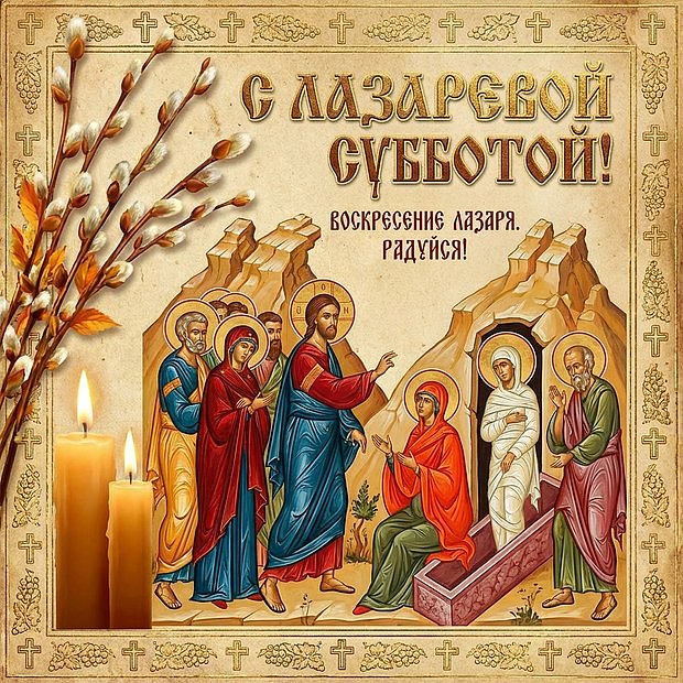Красивая открытка на Лазареву субботу