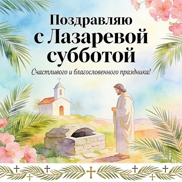 Бесплатная открытка с Лазаревой субботой