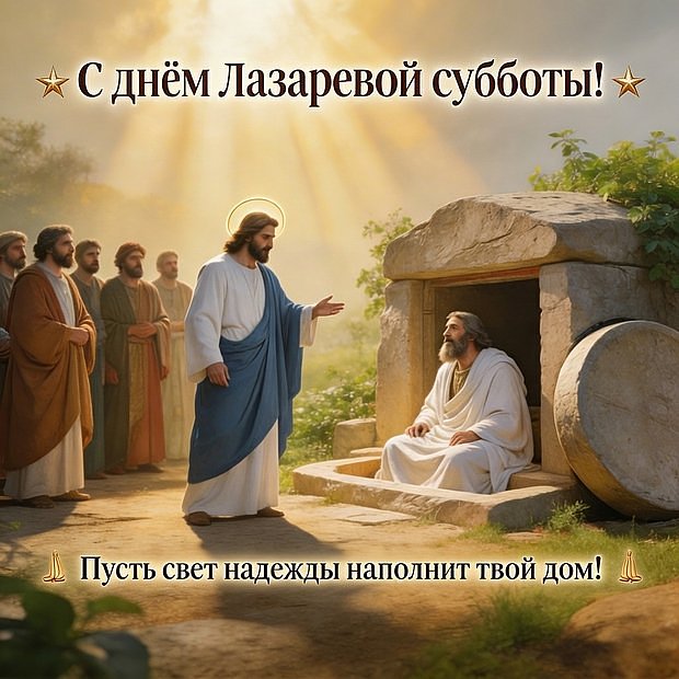 Открытка с поздравлением с Лазаревой субботой