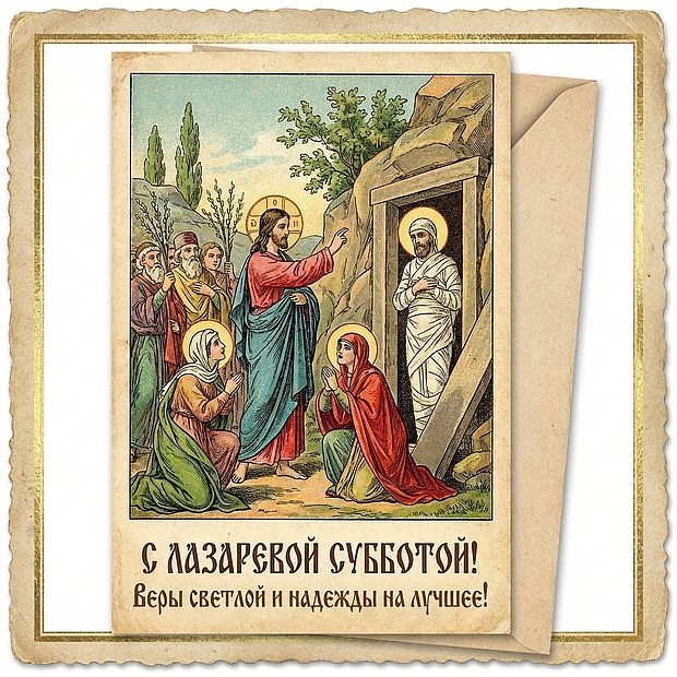 Картинка с поздравлением на Лазареву субботу