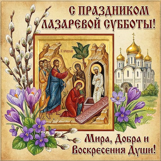 Красивая картинка с Лазаревой субботой