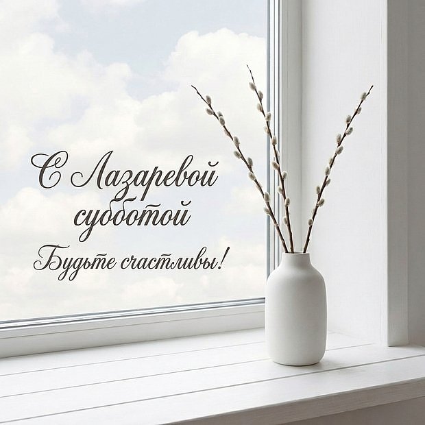 Открытка с Лазаревой субботой