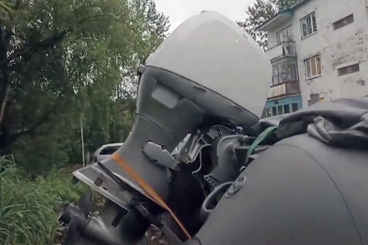 Мотор Honda, который приобрел в Иркутске Михаил Пичугин