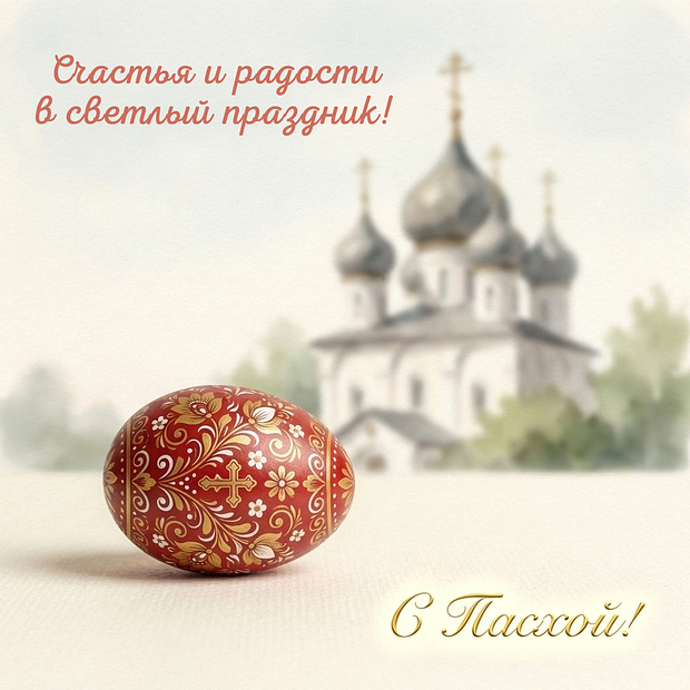 Поздравляю с Пасхой! Открытка