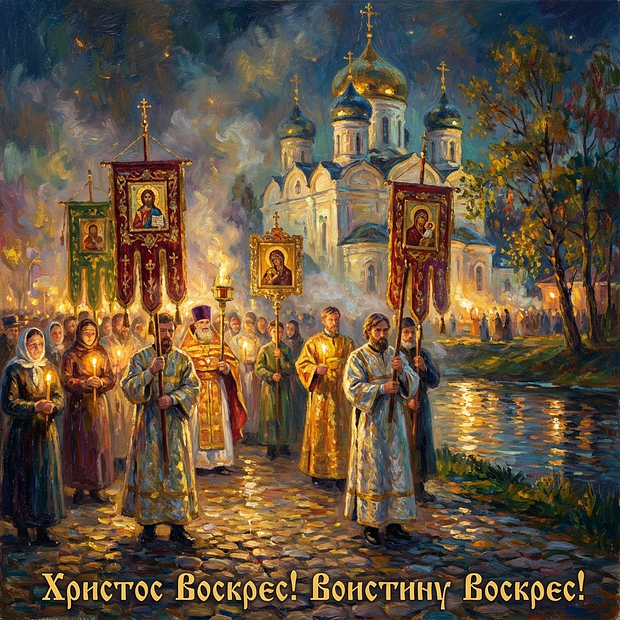 Со светлым Христовым Воскресеньем поздравляем