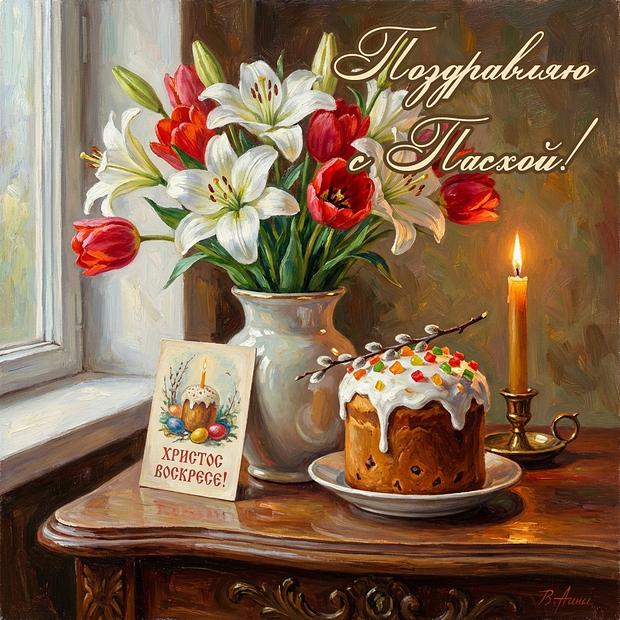 Открытка на Христово Воскресение