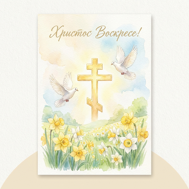 Открытка на Христово Воскресение