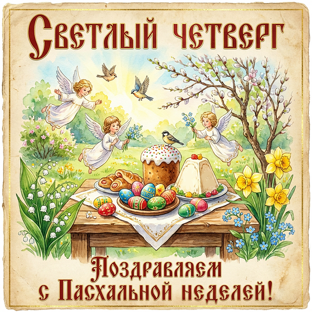 Бесплатная картинка с Пасхальной неделей 2026