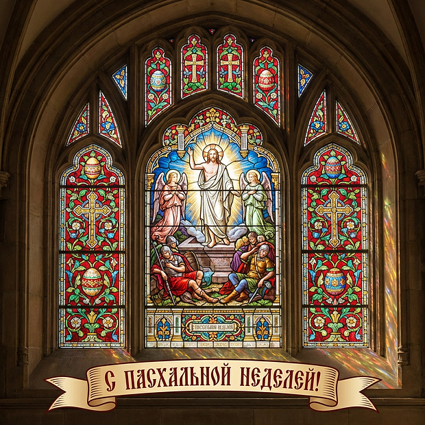 Бесплатная открытка на Пасхальную неделю