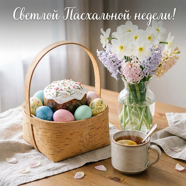 Открытка на Пасхальную неделю
