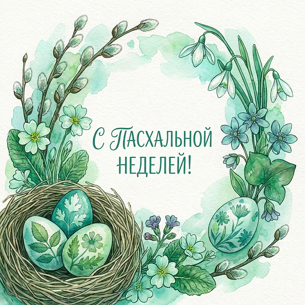 Бесплатная открытка на Светлую седмицу