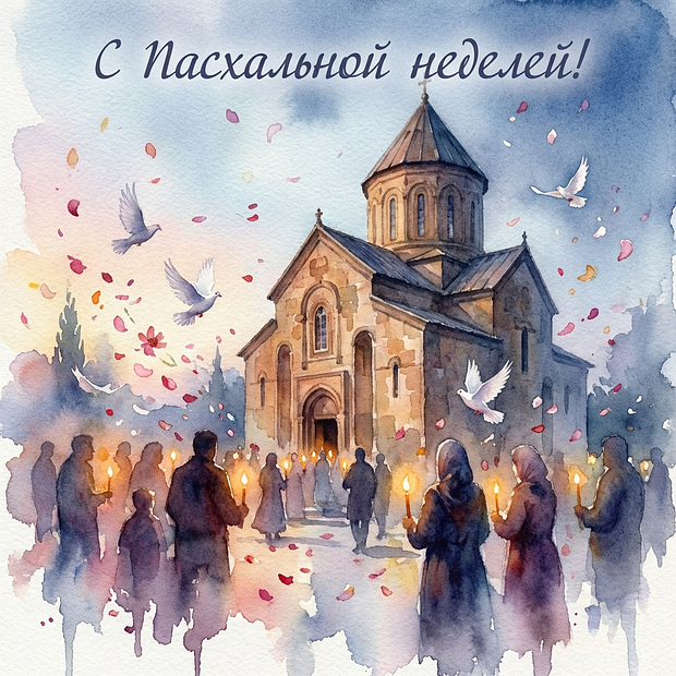 Открытка с поздравлением со Светлой седмицей