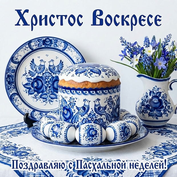 Поздравление с Пасхальной неделей