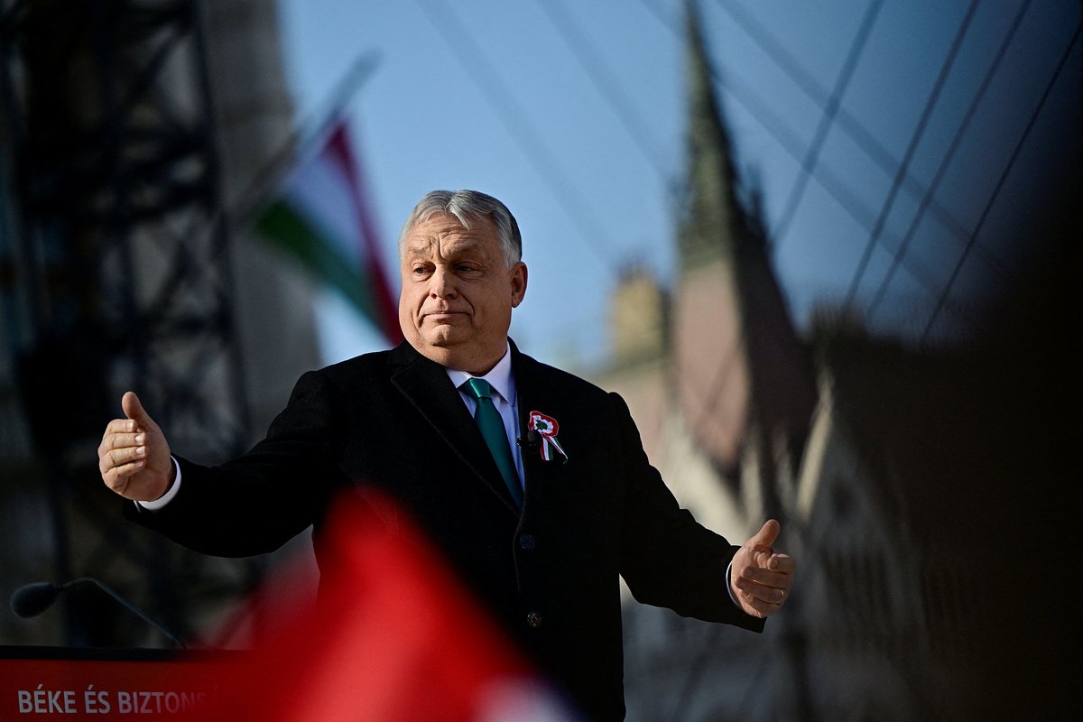 Премьер-министр Венгрии Виктор Орбан во время мероприятий к Национальному дню Венгрии, Будапешт, Венгрия, 15 марта 2026 года