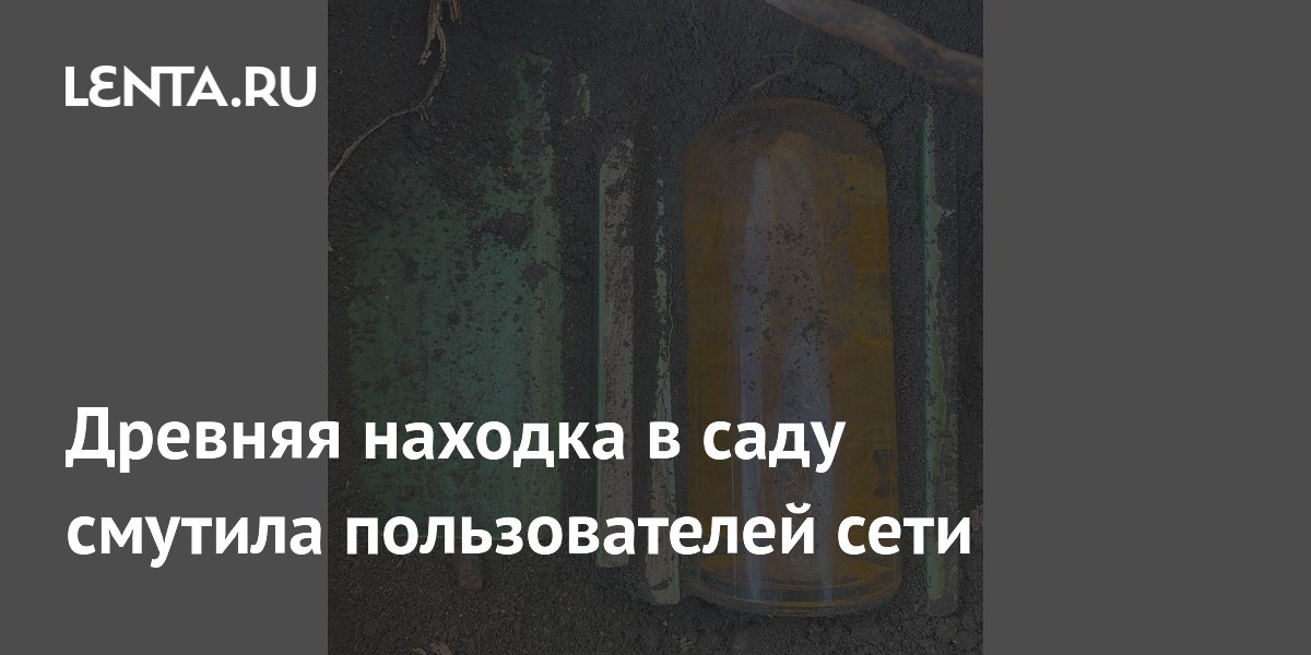 Древняя находка в саду смутила пользователей сети