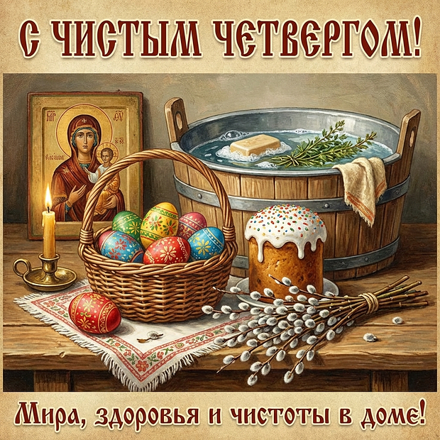 Бесплатная картинка на Чистый четверг
