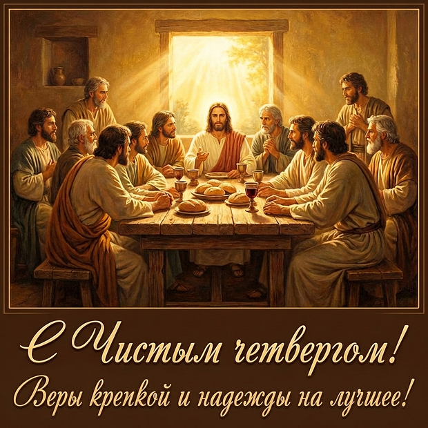 Бесплатная открытка с Чистым четвергом
