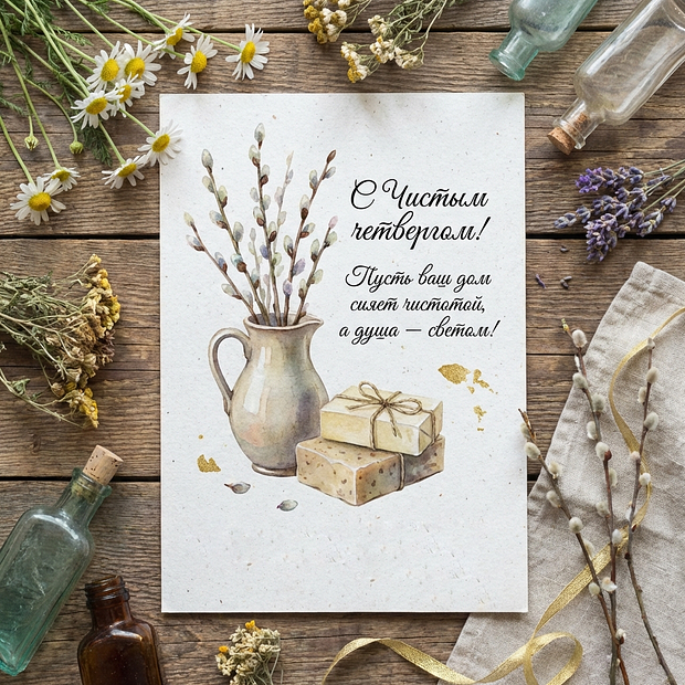 Очаровательная картинка с Чистым четвергом