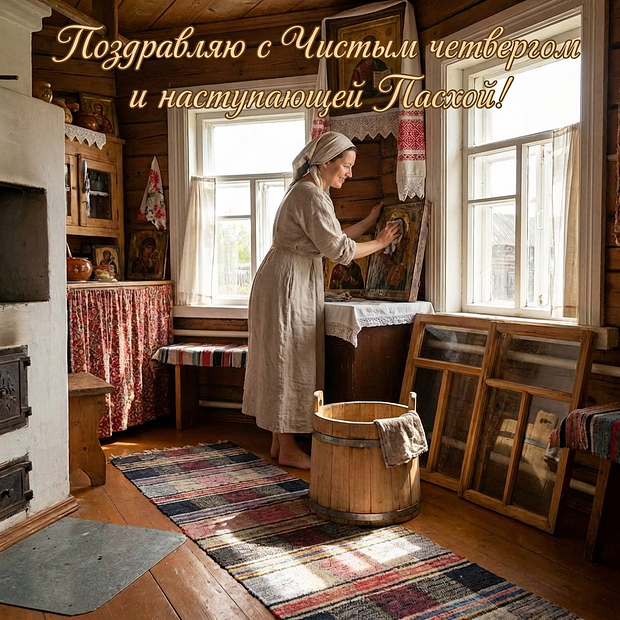 Скачать бесплатно открытку с Чистым четвергом
